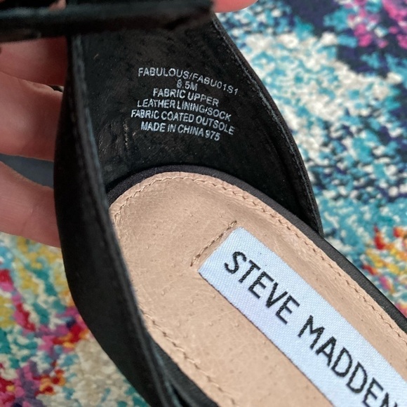 Steve Madden Fabulous Jeweled Black Satin Stiletto Heels 8.5 NEW - Picture 7 of 9